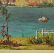 Detail showing signature