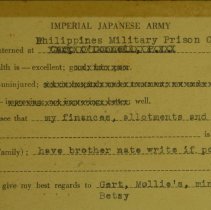 Japanese Postcard Back