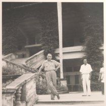 Man on steps