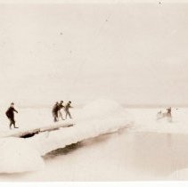 Winter Ice in Leland Harbor