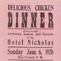 Chicken Dinner Flyer