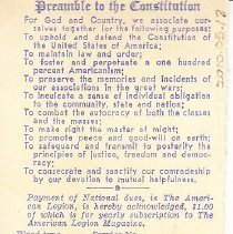 American Legion Official Membership Card