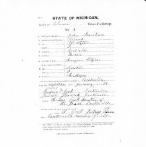 Marriage Liscense for John Manitowa and Maryann Tedtgnan