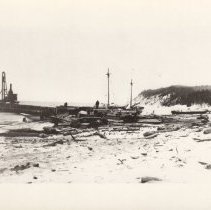 Lumber on the shore of North Manitou Island
