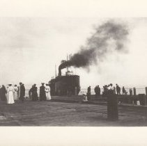 Steamer leaving the dock