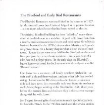 The Bluebird and Early Bird Restaurants