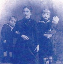 Catherine Berger Olde with children Gaston and Alice.