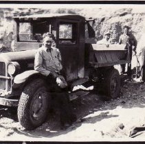 Leelanau County road crew with dump truck