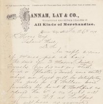 Letter to V.K. Moore from Hannah Lay