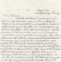 Letter to Julia Dickinson from Glen L. Wheeler