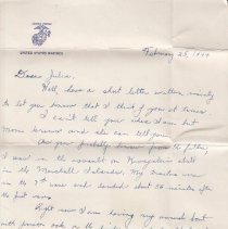 Letter to Julia Dickinson from Lt. Nicholas R. Lederle