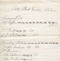 Tally Sheets for Cleveland Twp. Election