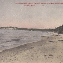 Lake Michigan Shore, Looking North from Blackledge Bluff, Leland, Mich.