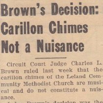 Brown's Decision: Carillon Chimes Not a Nuisance