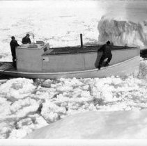 Fish Tug stuck in Ice
