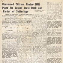 Concerned Citizens Review DNR Plans for Leland State Dock and Harbor of Subterfuge