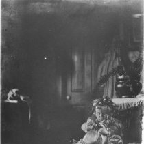 Young girl sitting in a chair