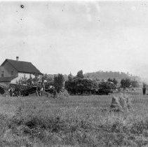 Haying with an assist from a steam tractor