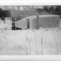 Truck Overturned in Snow