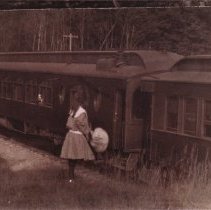 Girl Waiting for Train