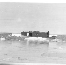 Tugboat Stuck on Ice