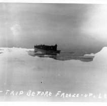 Tugboat on Frozen Lake Michigan