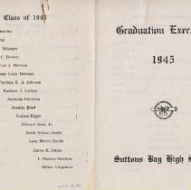 1945 Suttons Bay Graduation Program