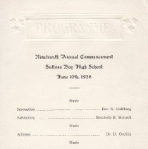 Commencement Announcement June l0, 1926