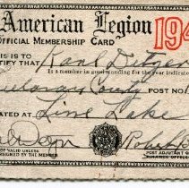 1942 American Legion membership card