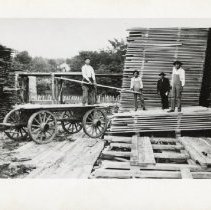 Stacking lumber at Crescent City