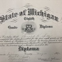 State of Michigan 8th Grade Diploma