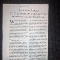 Leelanau Looks To The Turn-Of-The-Century: Millennium Celebration Being Planned