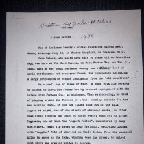 Obituary of John Peters