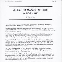 Monster Maggie of the Mackinaw