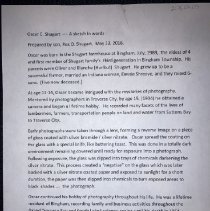 Oscar E. Shugart --- A sketch in words .