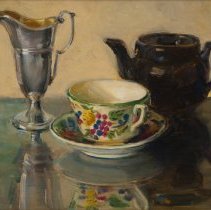 Fra Dana, Cup of Tea, Oil on Board, 11x14in