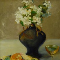 Fra Dana, Apple Blossoms and Oranges, Oil on Canvas, 16x14in