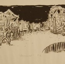 Lloyd William Wulf, Carnival #2, 1935-42, Lithograph, 10x7in