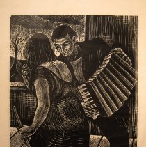 William Soles, Concertina, 1935-42, Wood engraving, 10x12in