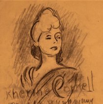 Henry Meloy, Cornell  Sketch, 1901-1952, Graphite on paper, 6x4in