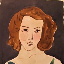 Henry Meloy, Caricature, 1948-51, Watercolor, paper, 20x15in
