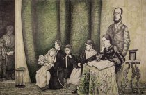 James Todd, Landowner Family with Servants in Background, 2017