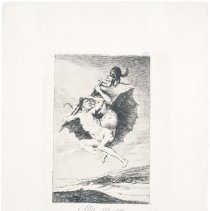 Allá vá eso, plate 66 from Los Caprichos