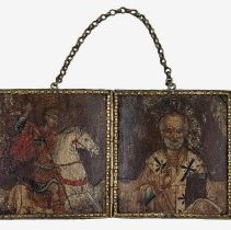 Warrior Icon Diptych (Ss. George and Nicholas)