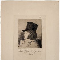 Self Portrait, plate no. 1 from Los Caprichos
