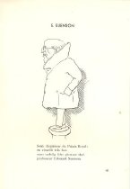 Karikaturtegning af E. Suenson fra Polyteknikerens Blaa Bog fra 1943