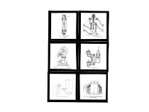 Diverse tegninger og grafer fra undervisning i kemiindustri eller -teknik