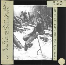 Tømmerflåde skiller ad