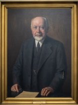 Portræt af  P.O. Pedersen, professor i svagstrømsteknik og direktør for Pol