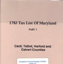 1783 Tax List of Maryland, Part 1